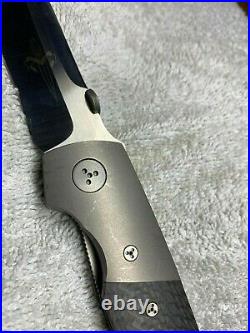 RARE hand ground Beautiful Microtech Terzuola with Rare Carbon Fiber handle knife