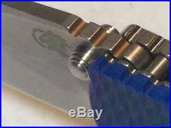 Rick Hinderer Knives Xm18 3.5 Titanium Linersblue G-10 Scalesedc Flipper Knife