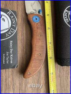 Rainy Day Knives Custom Hamon Blade WithVintage Micarta Handle