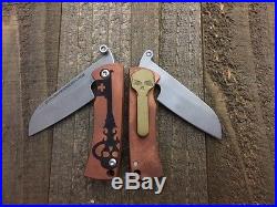 Ramon Chaves Customized Copper Friction Folder Bronze Anodized Skull Clip