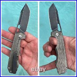 Ramon Chaves JB Stout Meg 325 Folding Flipper Knife Collab GROOT Bark Finish