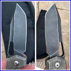 Ramon Chaves JB Stout Meg 325 Folding Flipper Knife Collab GROOT Bark Finish