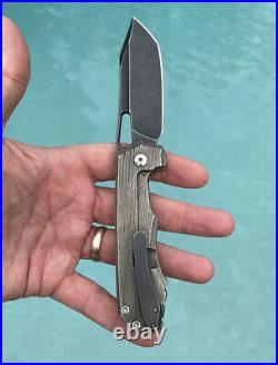 Ramon Chaves JB Stout Meg 325 Folding Flipper Knife Collab GROOT Bark Finish