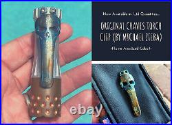 Ramon Chaves Knives Custom Flashlight Torch Clip Cobalt Limited Edition