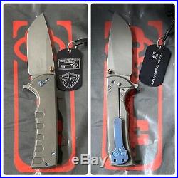 Ramon Chaves Knives Ferrum Forge Veloz Flipper Pocket Knife Dogtag & Pouch