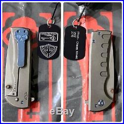 Ramon Chaves Knives Ferrum Forge Veloz Flipper Pocket Knife Dogtag & Pouch