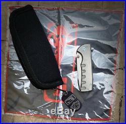 Ramon Chaves Knives Ferrum Forge Veloz Flipper Pocket Knife Dogtag & Pouch