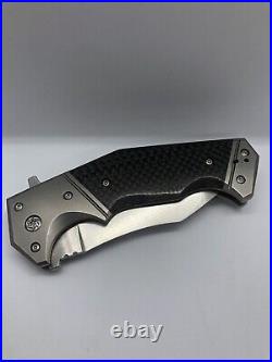 Randy Doucette Serpent Custom Folding Knife Used