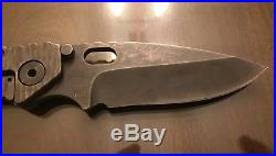 Rare Authentic Strider Knives SMF Folder Aluminum 3/4 grind
