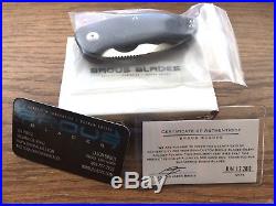 Rare Brous Blades Silent Solder Flipper Knife Carbon Fiber 2.5 Custom Usa Made