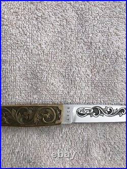 Rare Custom Charlie Dake Engraved Folding Knife