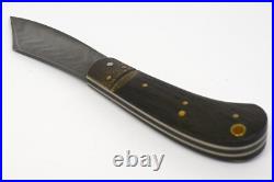 Rare JACKDAW custom Slipjoint Knife, Damascus/Morta/Brass, by Nicolas Weber