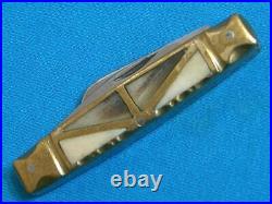 Rare Vintage Custom Interframe Horn Cattle Stockman Knife Knives Pocket Folding