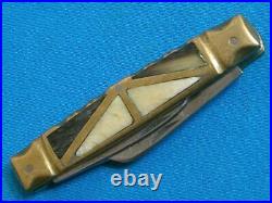 Rare Vintage Custom Interframe Horn Cattle Stockman Knife Knives Pocket Folding