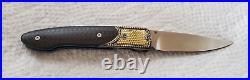 Rare William Henry Armadillo Knife, T10 Liner Lock with Gold Disc Inlays