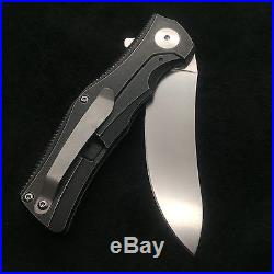 Reate Knives Dark Hills Knife S35vn Blade with Titanium Scales Flipper folder