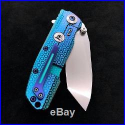 Reate Knives District 9 B Folding Knife S35vn Titanium Hex Pattern with Ti screws