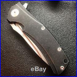 Reate Knives Horizon C Folding Knife-S35vn Blade Black Ti Handles & Silver Clip