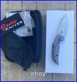 Reate Knives x Tashi Bharucha T2500 Flipper Pocket Knife Ti Carbon Fiber M390