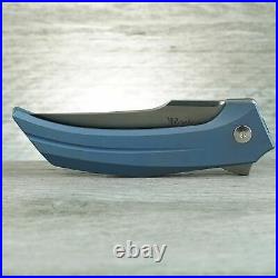 Reate Tashi Bharucha Star Boy Flipper Titanium Blue Ano Handle RWL34 Blade