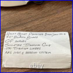 Rick Haney Custom Holey Moley Prototype Folding Knife Carbon Fiber Comes With COA