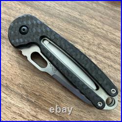 Rick Haney Custom Holey Moley Prototype Folding Knife Carbon Fiber Comes With COA