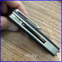 Rick Haney Custom Holey Moley Prototype Folding Knife Carbon Fiber Comes With COA