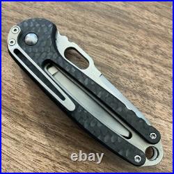 Rick Haney Custom Holey Moley Prototype Folding Knife Carbon Fiber Comes With COA