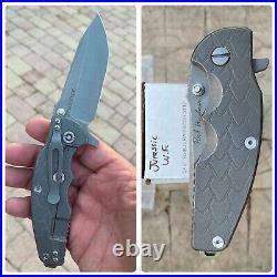 Rick Hinderer Knives Custom Jurassic WiFi Prototype Flipper Pocket Knife S35VN