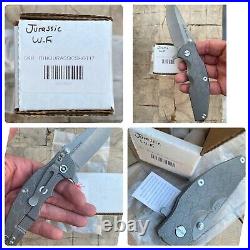 Rick Hinderer Knives Custom Jurassic WiFi Prototype Flipper Pocket Knife S35VN