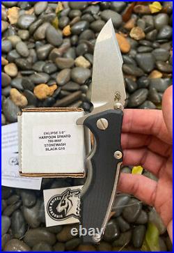 Rick Hinderer Knives RHK Eklipse 3.0 Harpoon Spanto Knife TriWayPivot Black G10