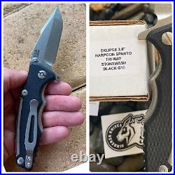 Rick Hinderer Knives RHK Eklipse 3.0 Harpoon Spanto Knife TriWayPivot Black G10