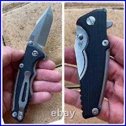 Rick Hinderer Knives RHK Eklipse 3.0 Harpoon Spanto Knife TriWayPivot Black G10