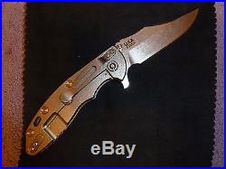 Rick Hinderer XM-18 3.5in knife Sand with stonewashed bowie blade