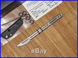 Rob Amsler Knives Custom Hurricane Razor TAD Gear Edition Stonewash Knife NEW
