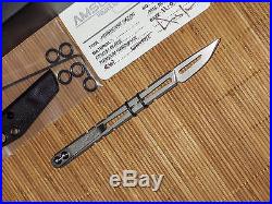 Rob Amsler Knives Custom Hurricane Razor TAD Gear Edition Stonewash Knife NEW