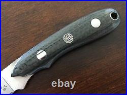 Rob Simonich Custom Made TALONITE Blade Knife Carbon Fiber Mosaic Pins Handle