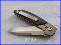 Robert Bob Terzuola Knives Custom TFF-7, Reflective Stonewash, Gold LSCF