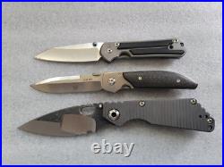 Robert Bob Terzuola Knives Custom TFF-7, Reflective Stonewash, Gold LSCF