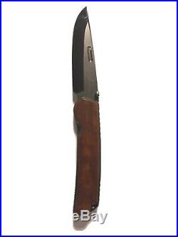 Rockstead HIGO X-IW-DLC HONZUKURI Black Blade Wood Handle Pocket Knife