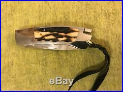 Ron Lake -interframe Tail Lock Stag Custom Folding Knife. Original