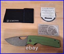 Roosevelt XL Matte distressed green anodized Zig Zag milled scales
