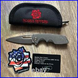 Rosie's Rippers Mini Reaper Custom Knife Elmax Titanium Knife Folder