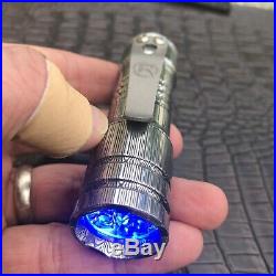 Rotablade VIsion Damasteel'Blue Dragon' Tactical Torch EDC Flashlight DAMMY