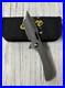 SDKnives (Steve Dumchus) Custom Flipper Ti Collars And Clip San Mai Damascus