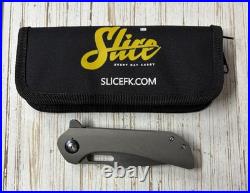 SDKnives (Steve Dumchus) Custom Flipper Ti Collars And Clip San Mai Damascus