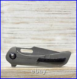 SDKnives (Steve Dumchus) Custom Flipper Ti Collars And Clip San Mai Damascus