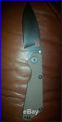 STRIDER SNG GHOST STRIPED FLAMED TI coyote brown g10, PD1 micromelt steel