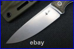 SURVIVE! EDC-4 Camo Canvas Micarta Handle / Full Flat Grind / Drop Point Blade