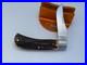 Sacred Bear Tory Utt Custom Amber Stag Modified Trapper Slip-joint Knife